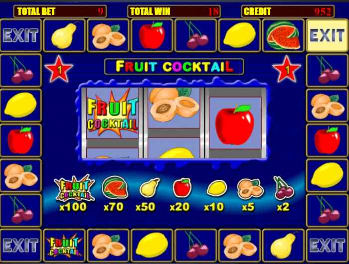 Бонусный раунд слота Фрут Коктейль Тематическая бонусная игра Клубничек