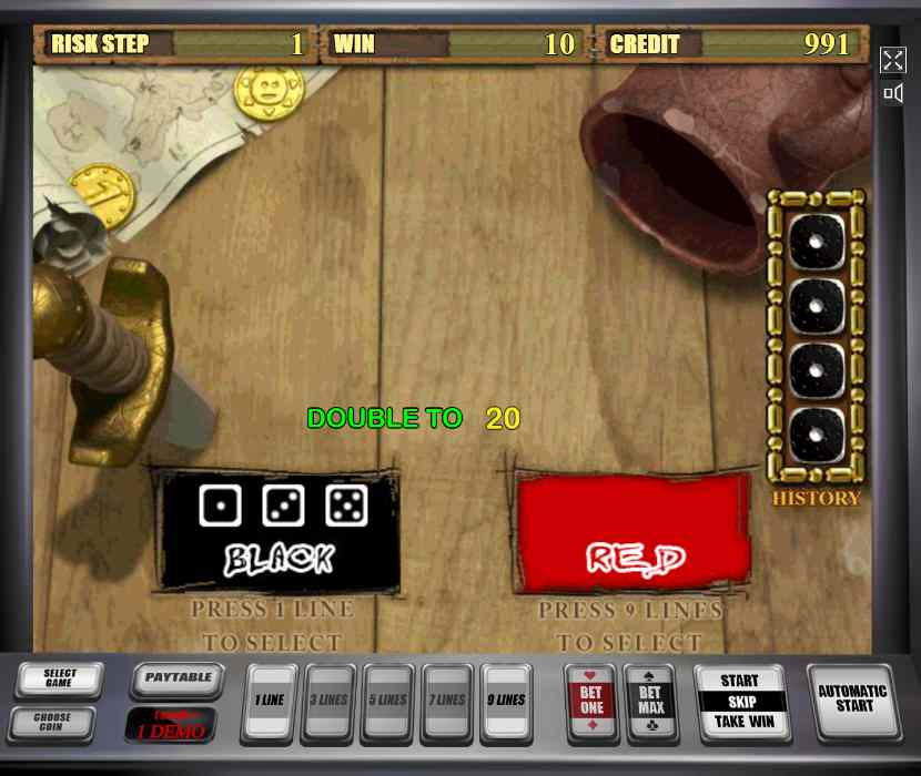 Риск-игра в автомате Pirate